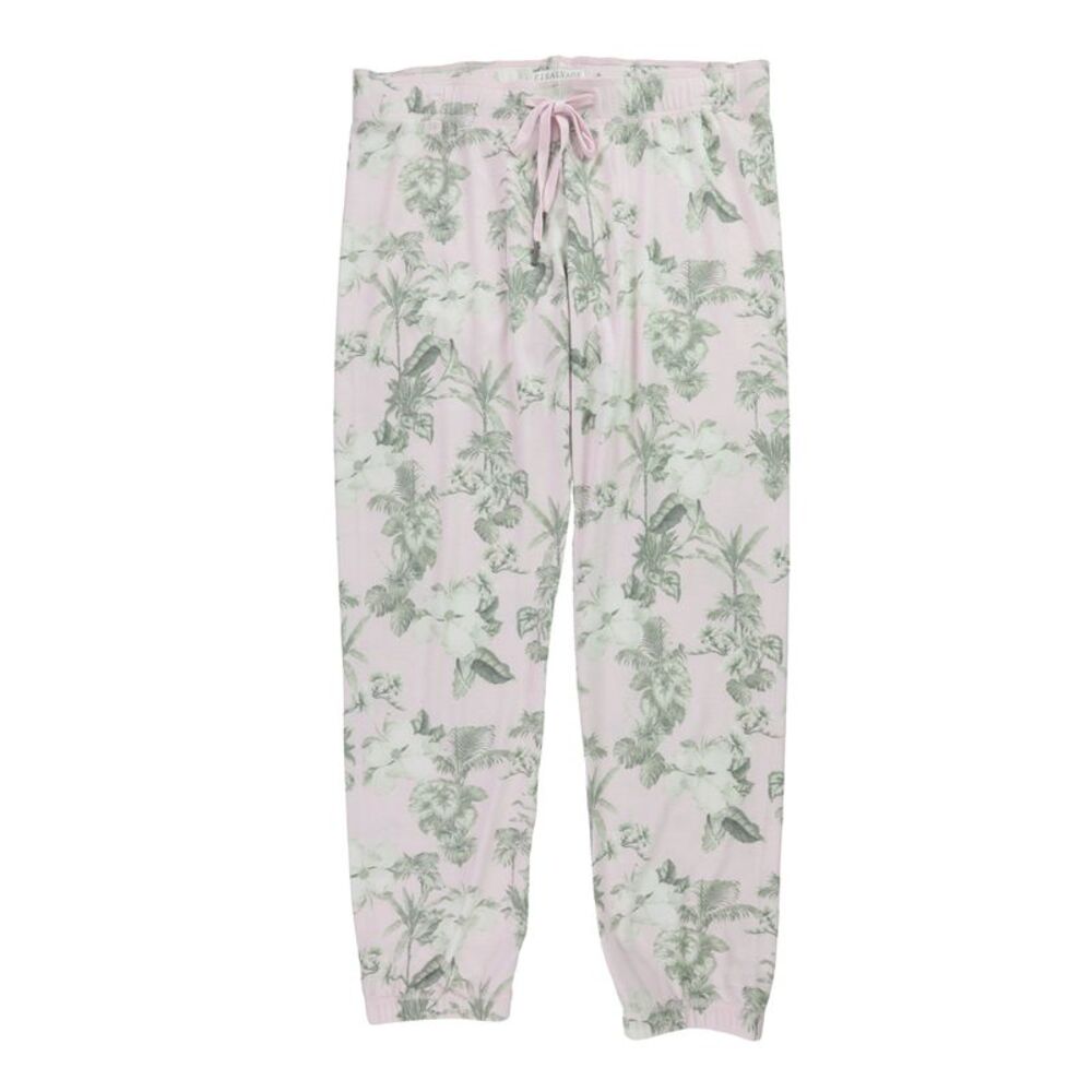 P.J. Salvage Womens Floral Pajama Sweatpants, Pink, M, DM